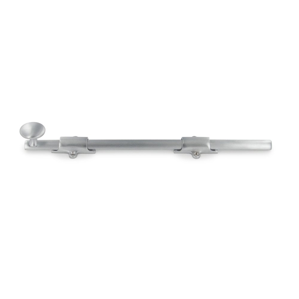 Deltana Solid Brass 12" Heavy Duty Surface Bolt in Brushed Chrome