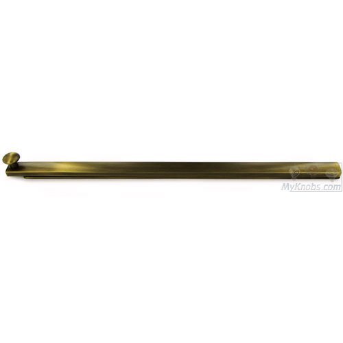 Deltana Solid Brass 12" Heavy Duty Surface Bolt with Concealed Screws in Antique Brass