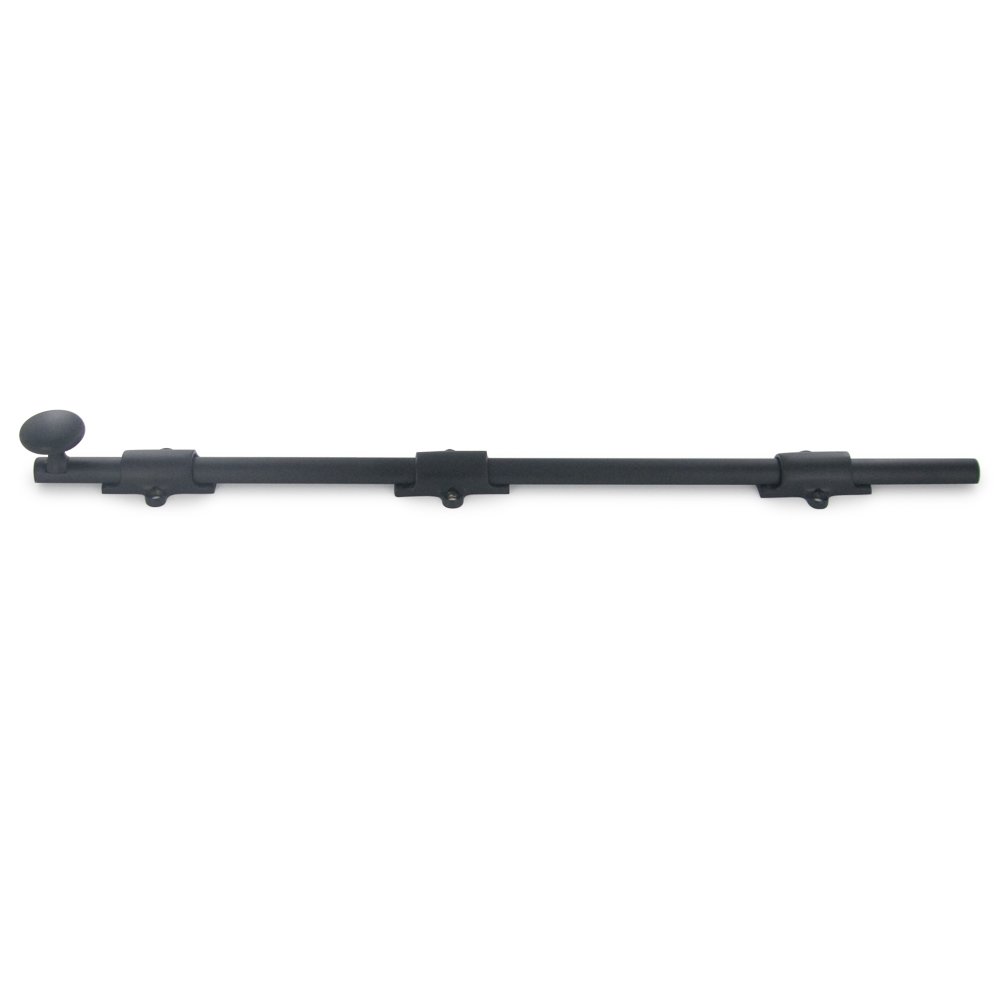 Deltana Solid Brass 18" Heavy Duty Surface Bolt in Paint Black