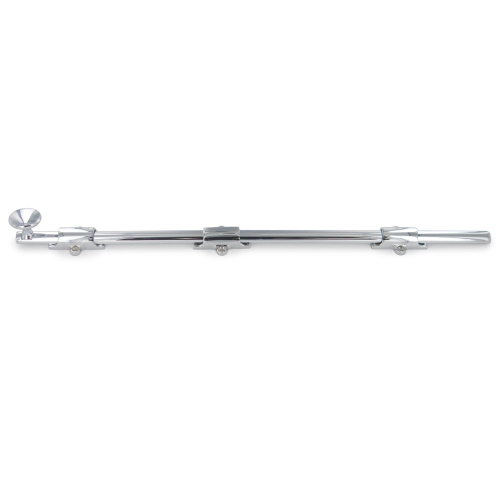 Deltana Solid Brass 18" Heavy Duty Surface Bolt in Polished Chrome