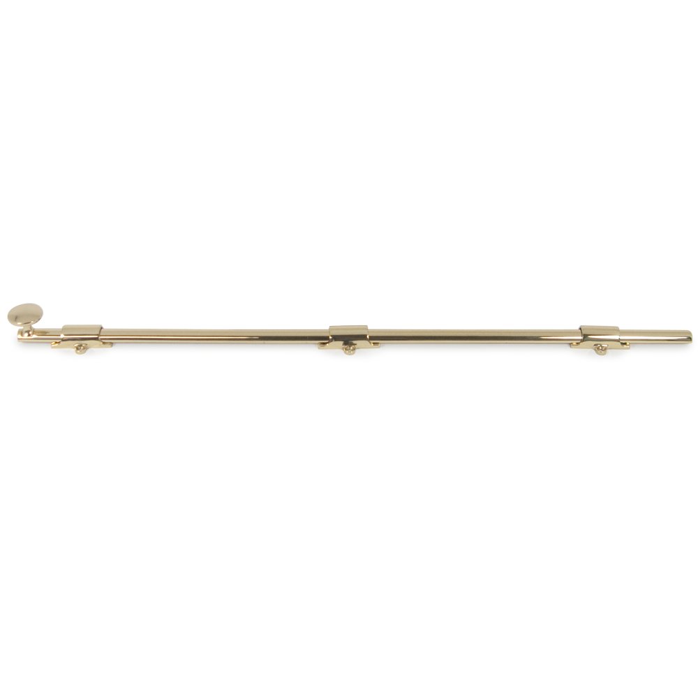 Deltana Solid Brass 24" Heavy Duty Surface Bolt in Polished Brass