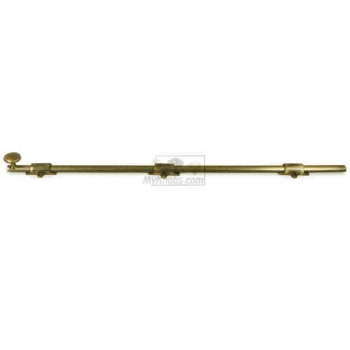 Deltana Solid Brass 24" Heavy Duty Surface Bolt in Antique Brass