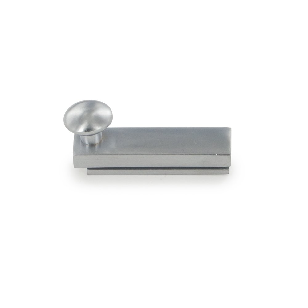 Deltana Solid Brass 2" Heavy Duty Surface Bolt with Concealed Screws in Brushed Chrome