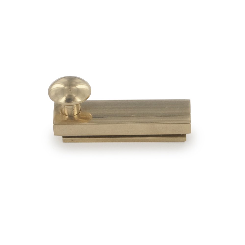 Deltana Solid Brass 2" Heavy Duty Surface Bolt with Concealed Screws in Polished Brass