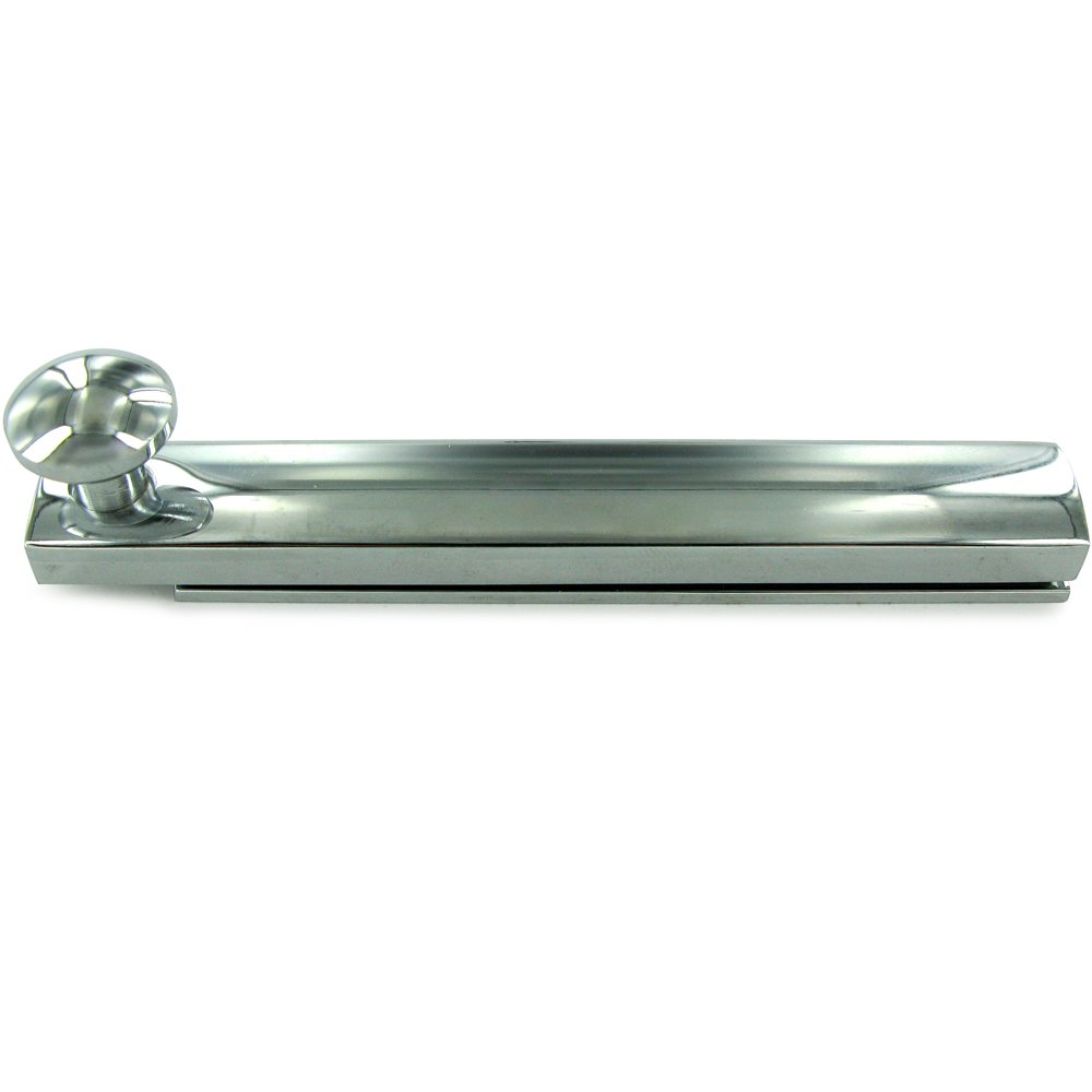 Deltana Solid Brass 4" Heavy Duty Surface Bolt with Concealed Screws in Polished Chrome