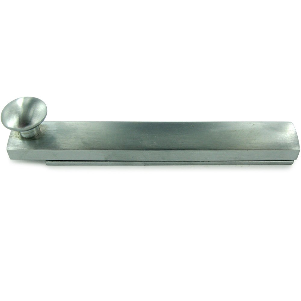 Deltana Solid Brass 4" Heavy Duty Surface Bolt with Concealed Screws in Brushed Chrome