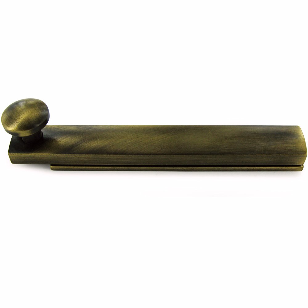 Deltana Solid Brass 4" Heavy Duty Surface Bolt with Concealed Screws in Antique Brass