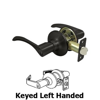 Deltana Left Handed Claremont Lever Entry in Oil Rubbed Bronze