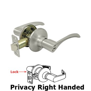 Deltana Right Handed Claremont Lever Privacy in Brushed Nickel