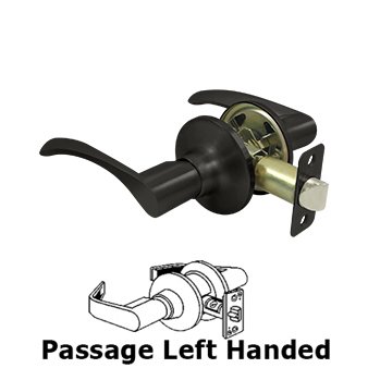 Deltana Left Handed Claremont Lever Passage in Oil Rubbed Bronze