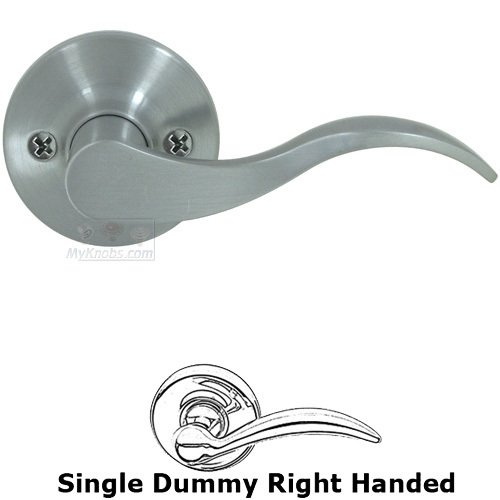 Deltana Right Handed Single Dummy Door Lever in Brushed Chrome