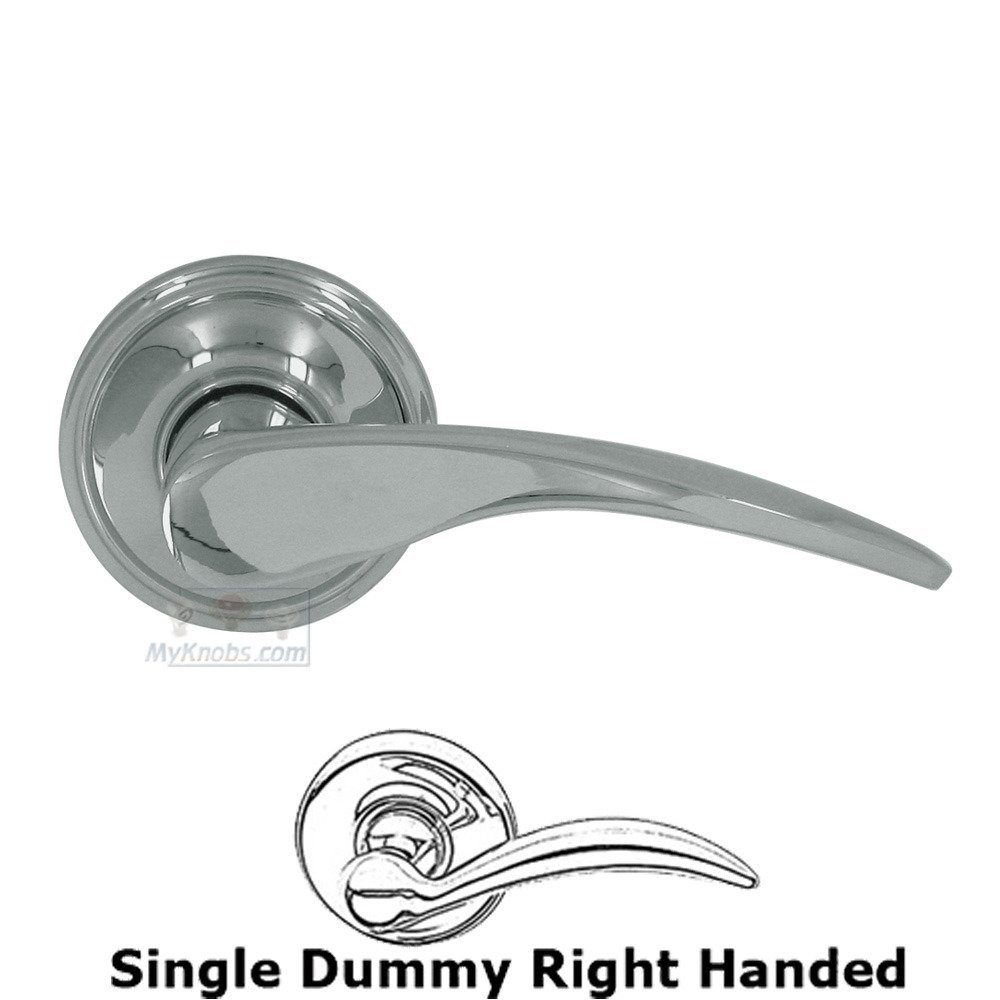 Deltana Right Handed Single Dummy Door Lever in Polished Chrome