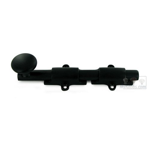 Deltana Solid Brass 6" Heavy Duty Surface Bolt in Paint Black
