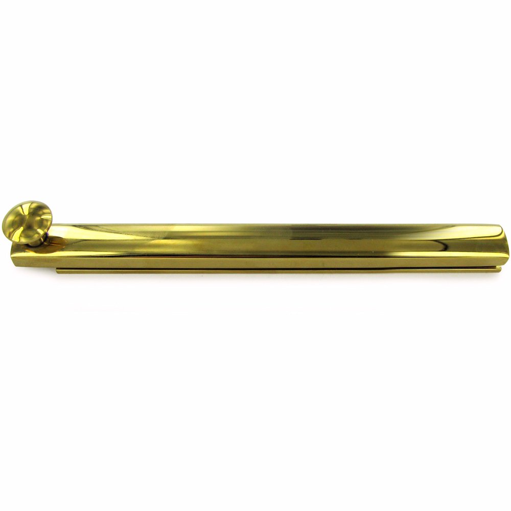 Deltana Solid Brass 6" Heavy Duty Surface Bolt with Concealed Screws in PVD Brass