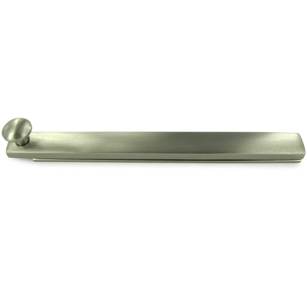 Deltana Solid Brass 6" Heavy Duty Surface Bolt with Concealed Screws in Brushed Nickel