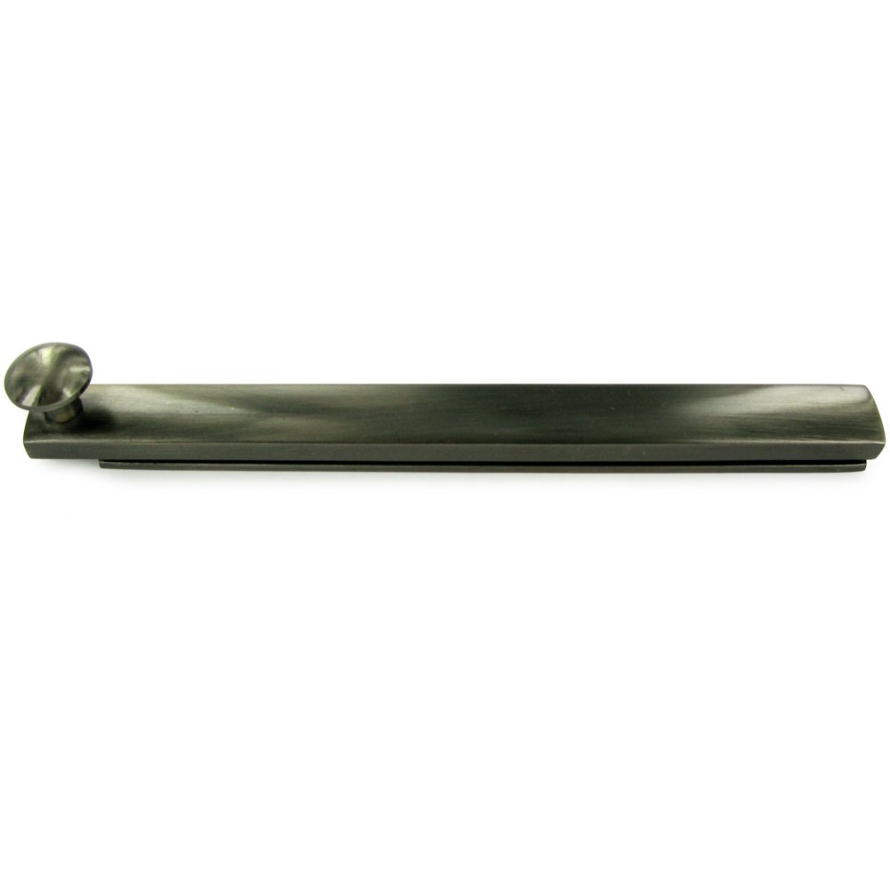 Deltana Solid Brass 6" Heavy Duty Surface Bolt with Concealed Screws in Antique Nickel