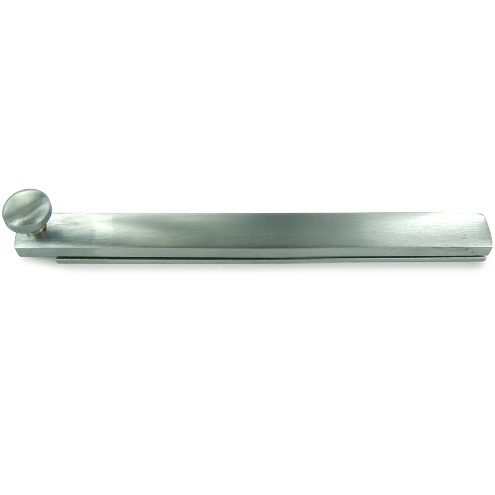 Deltana Solid Brass 6" Heavy Duty Surface Bolt with Concealed Screws in Brushed Chrome