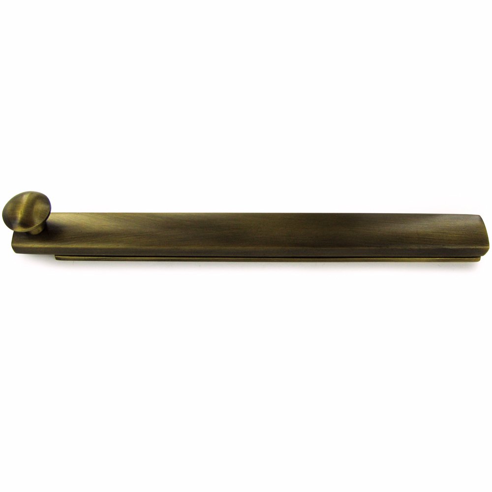 Deltana Solid Brass 6" Heavy Duty Surface Bolt with Concealed Screws in Antique Brass