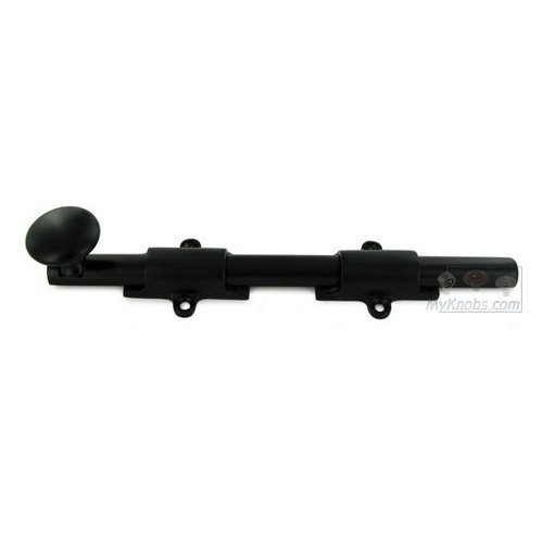 Deltana Solid Brass 8" Heavy Duty Surface Bolt in Paint Black
