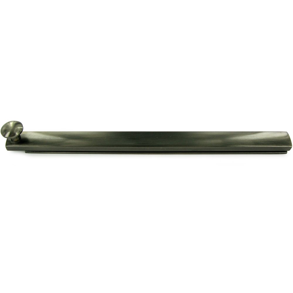 Deltana Solid Brass 8" Heavy Duty Surface Bolt with Concealed Screws in Antique Nickel