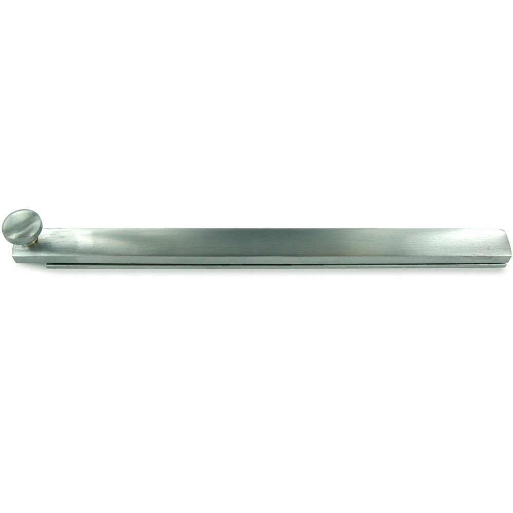 Deltana Solid Brass 8" Heavy Duty Surface Bolt with Concealed Screws in Brushed Chrome