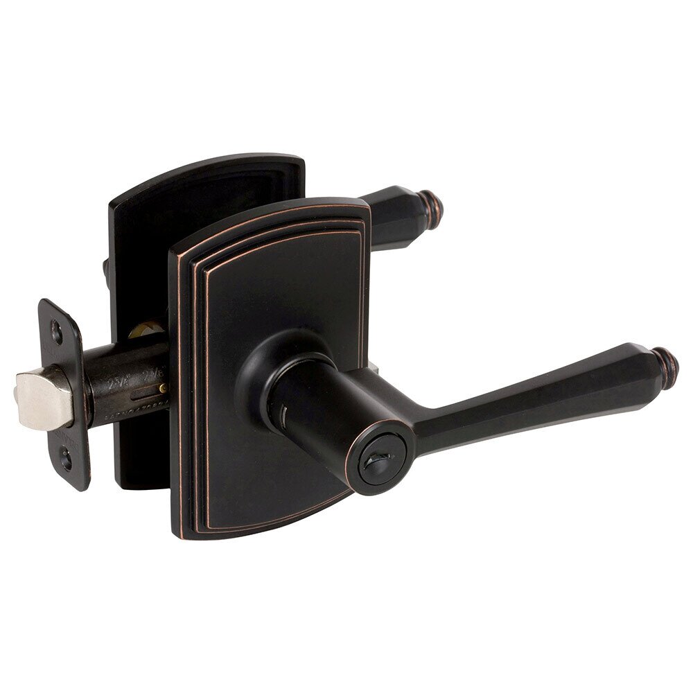 Delaney Hardware Entry Florini Lever in Edged Oil Rubbed Bronze