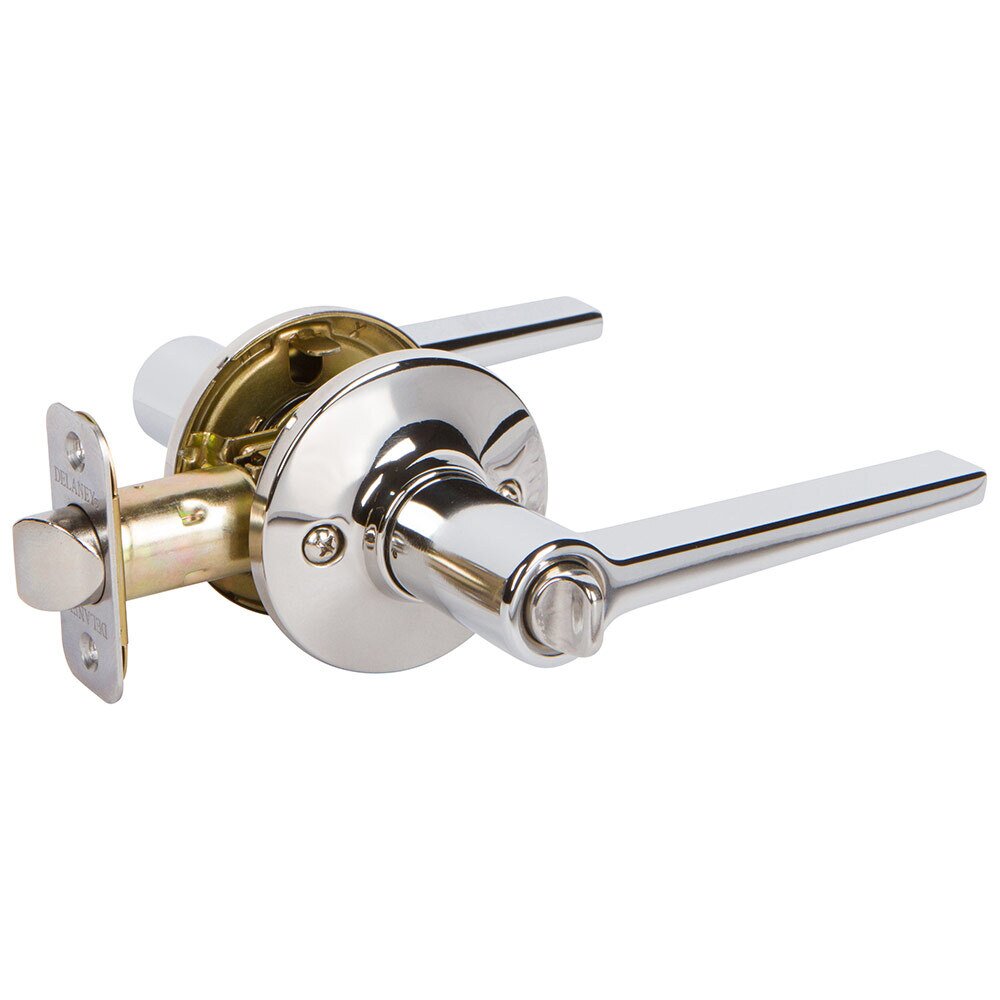 Delaney Hardware Privacy Tulina (Round) Lever in Polished Chrome