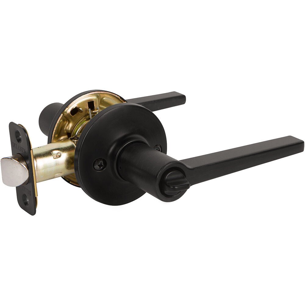Delaney Hardware Privacy Tulina (Round) Lever in Powder Coated Black