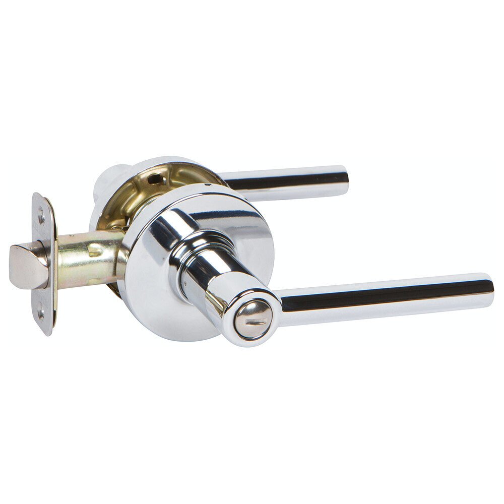 Delaney Hardware Privacy RD Privacy lever in Polished Chrome