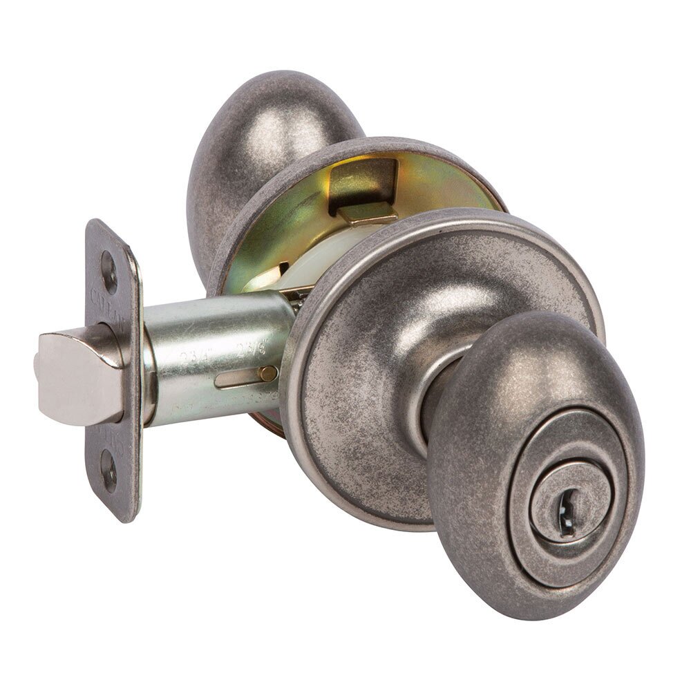 Delaney Hardware Entry Carlyle Knob in Antique Silver