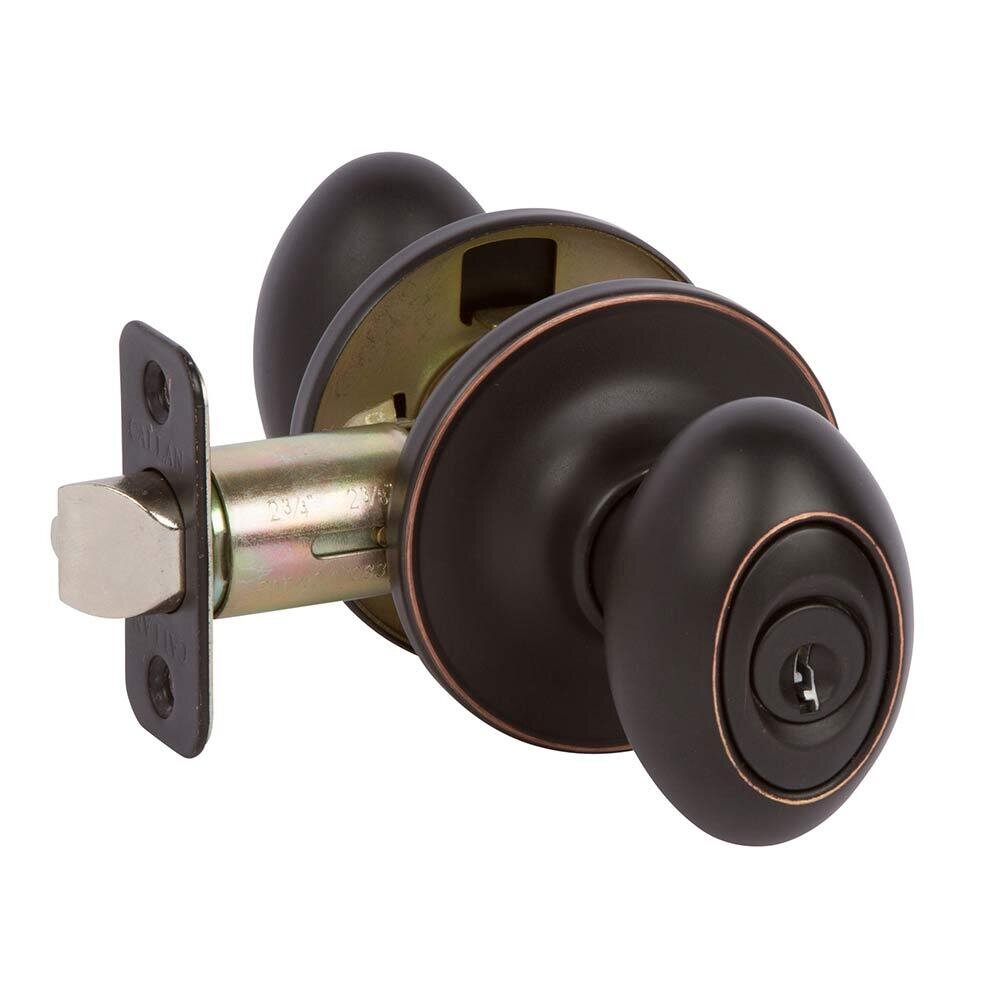 Delaney Hardware Entry Carlyle Knob in Edged Oil Rubbed Bronze