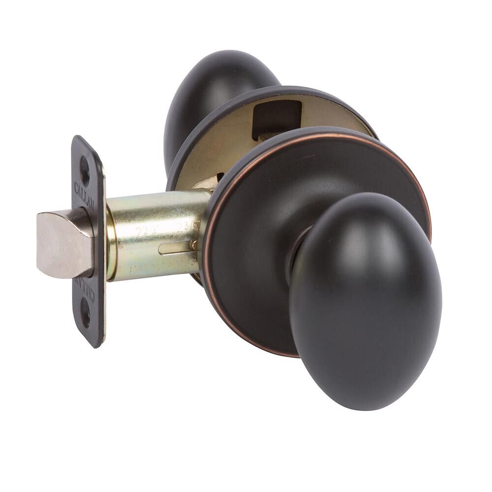Delaney Hardware Passage Carlyle Knob in Edged Oil Rubbed Bronze