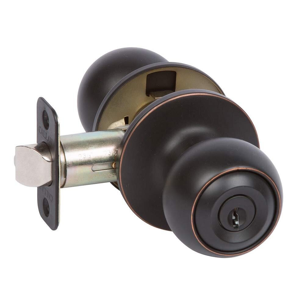 Delaney Hardware Keyed Fairfield Knob in Edged Oil Rubbed Bronze