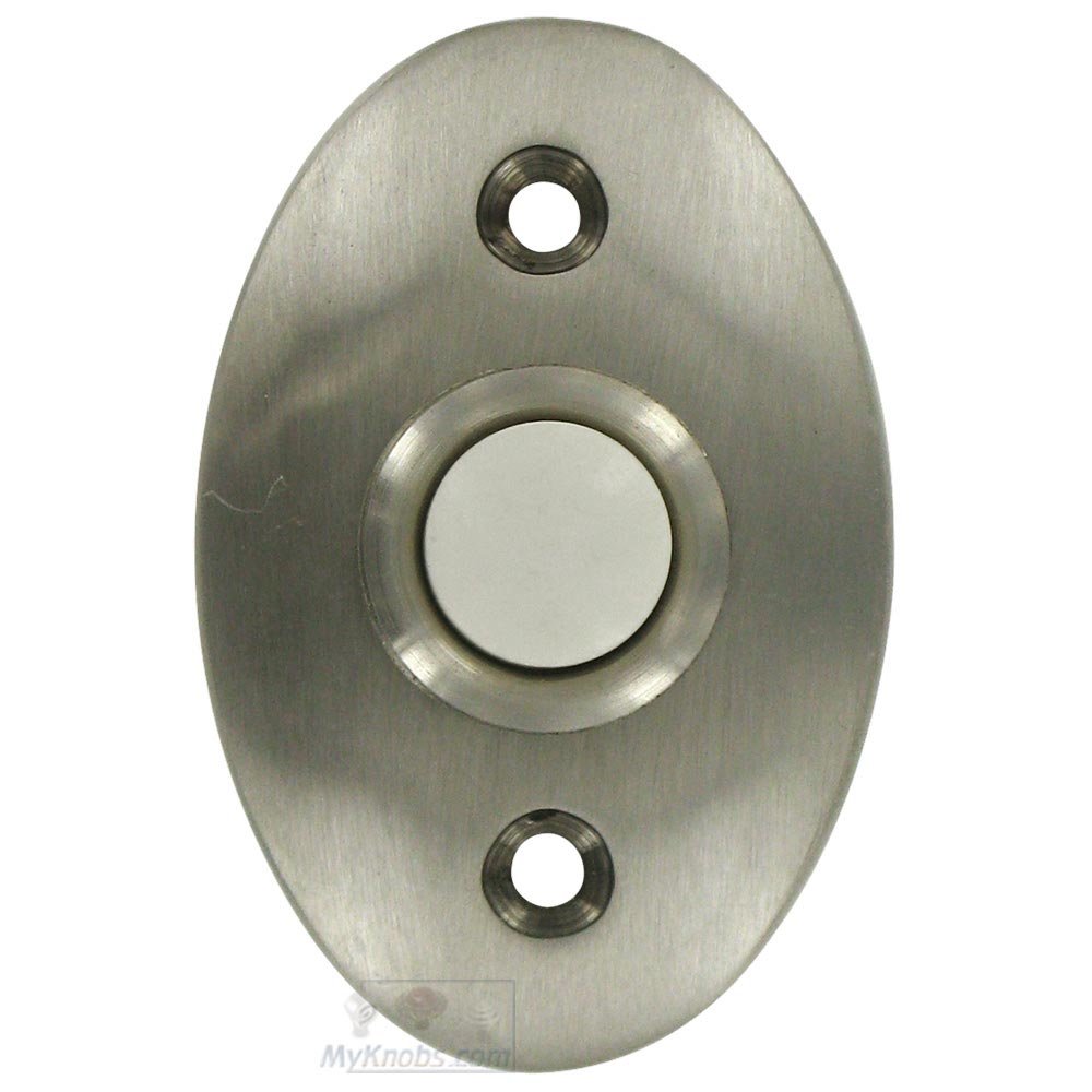 Deltana Solid Brass Standard Bell Button in Brushed Nickel