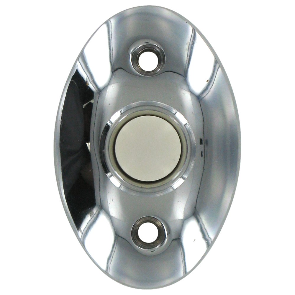 Deltana Solid Brass Standard Bell Button in Polished Chrome