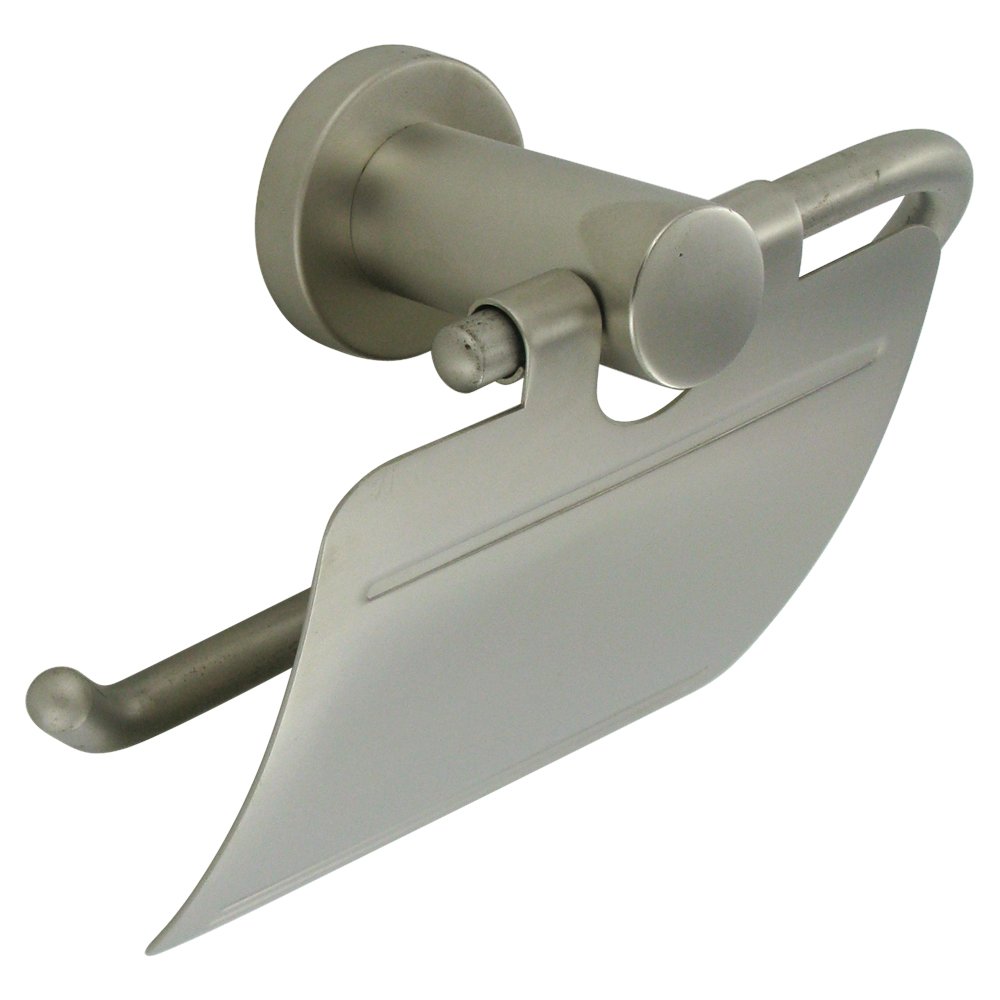 Deltana Toilet Paper Holder with Cover in Brushed Nickel
