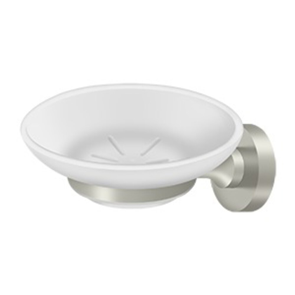 Deltana Soap Holder with Glass in Brushed Nickel