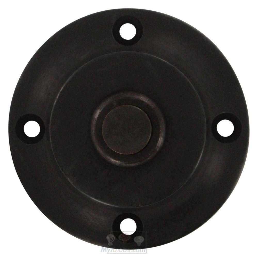 Deltana Solid Brass Round Contemporary Bell Button in Oil Rubbed Bronze