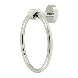 Deltana Solid Brass Towel Ring in Polished Nickel