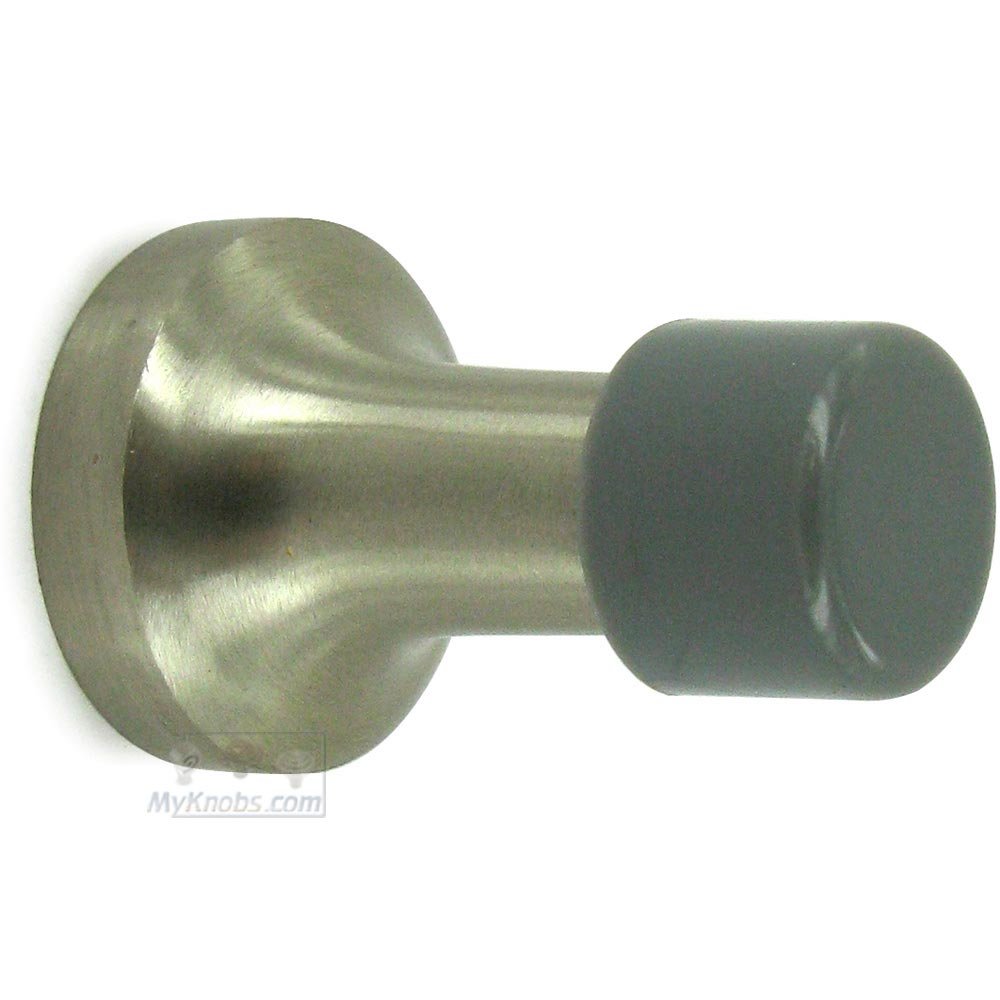 Deltana Solid Brass 1 1/2" Baseboard Door Bumper in Brushed Nickel