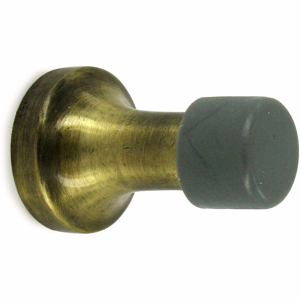 Deltana Solid Brass 1 1/2" Baseboard Door Bumper in Antique Brass