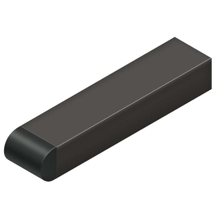 Deltana 4" Contemporary Half-Cylinder Tip Baseboard Bumper in Oil Rubbed Bronze