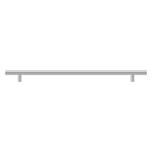 Deltana Stainless Steel 12 9/16" Centers European Bar Pull in Brushed Stainless Steel