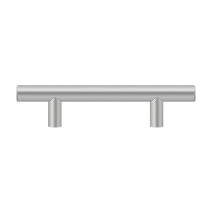 Deltana Stainless Steel 3" Centers European Bar Pull in Brushed Stainless Steel