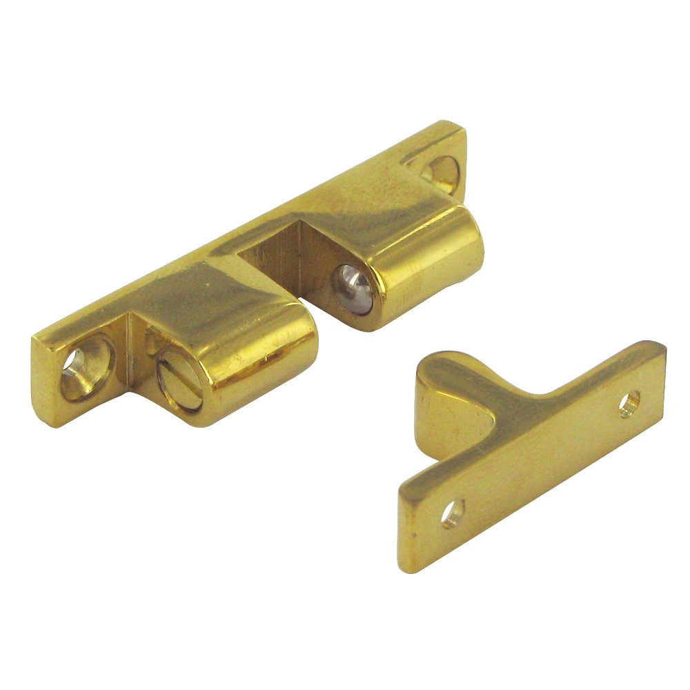 Deltana Solid Brass 1.8" x 0.3" Ball Tension Catch in PVD Brass