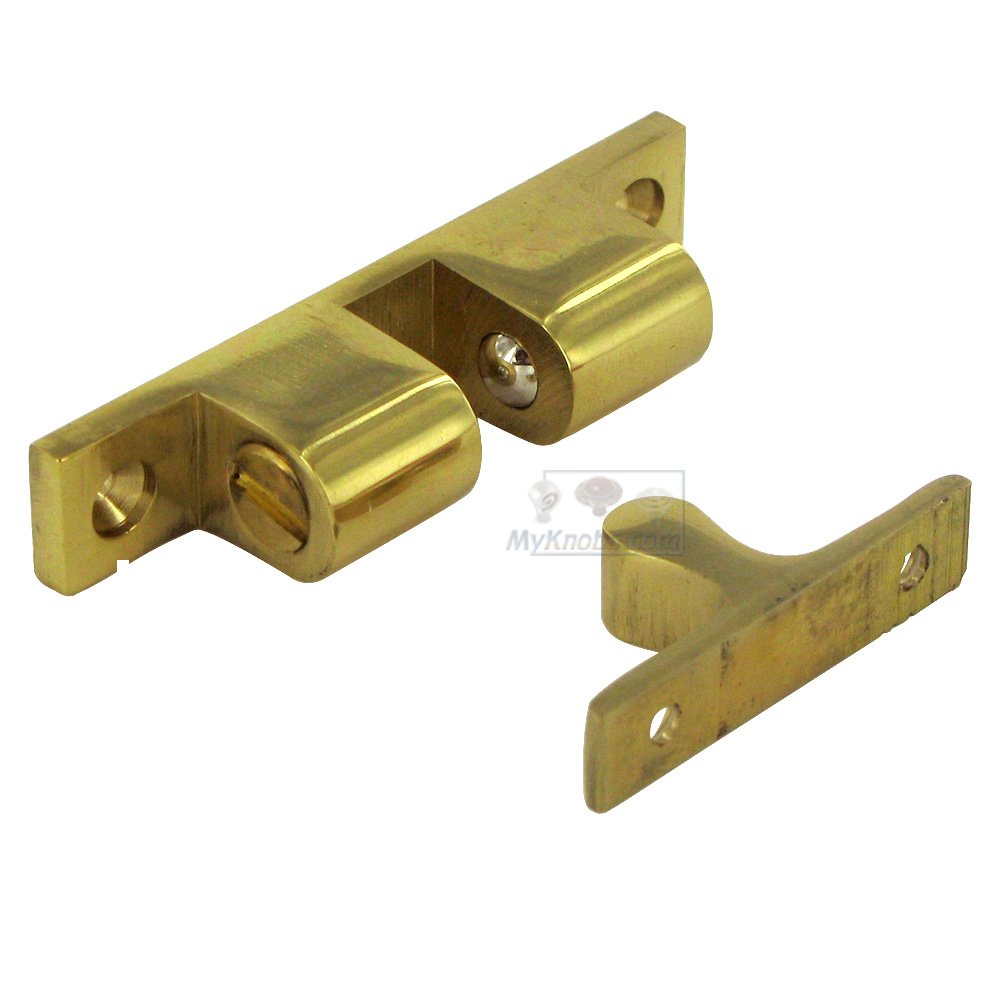 Deltana Solid Brass 2.3" x 0.4" Ball Tension Catch in Polished Brass