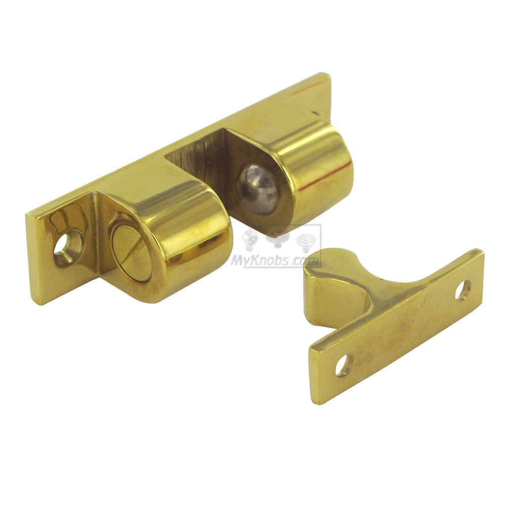 Deltana Solid Brass 3" x 0.75" Ball Tension Catch in PVD Brass