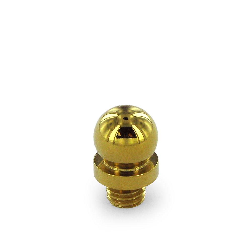 Deltana Solid Brass Ball Tip Door Hinge Lifetime Finish Finial (Sold Individually) in PVD Brass