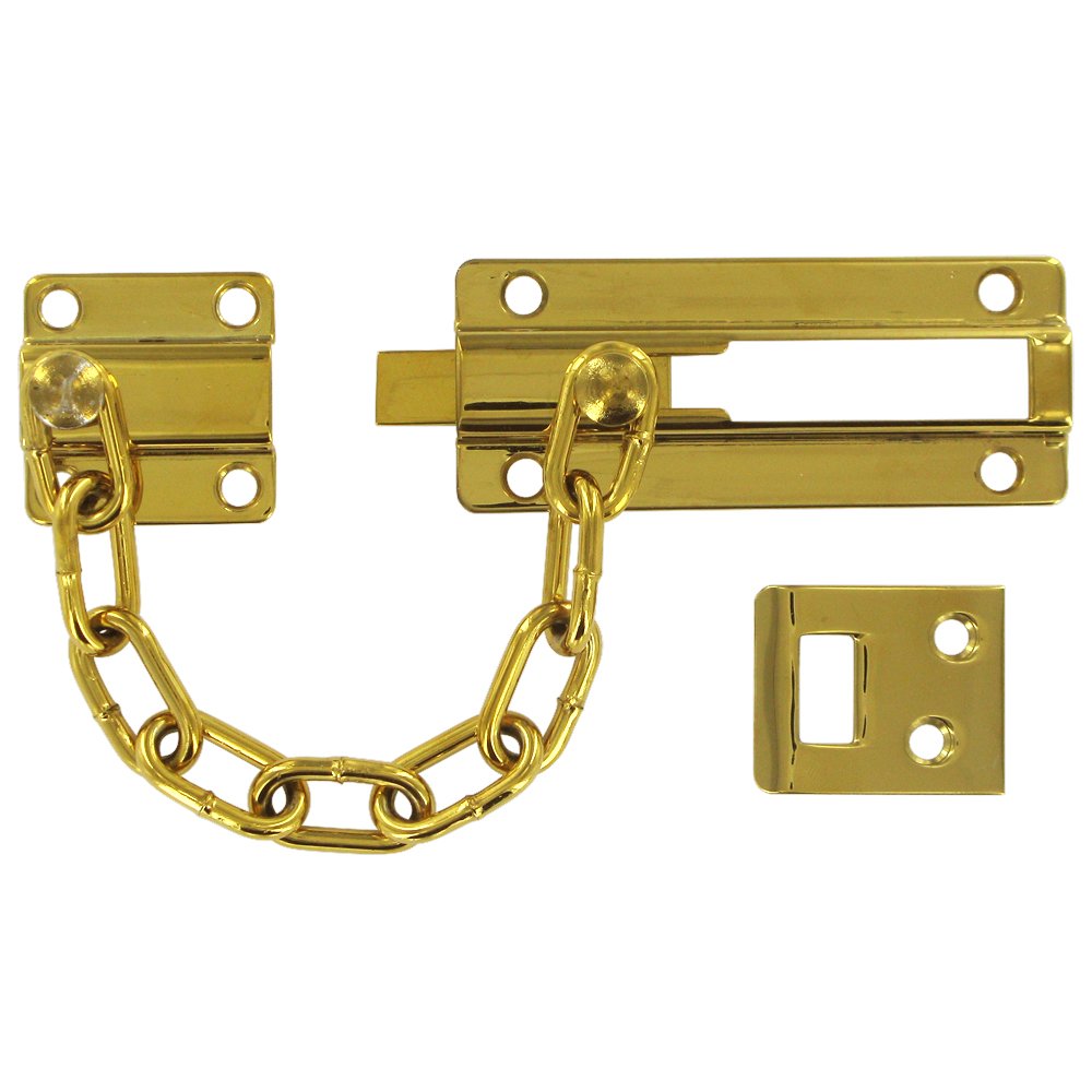 Deltana Solid Brass Security Chain/Doorbolt in PVD Brass