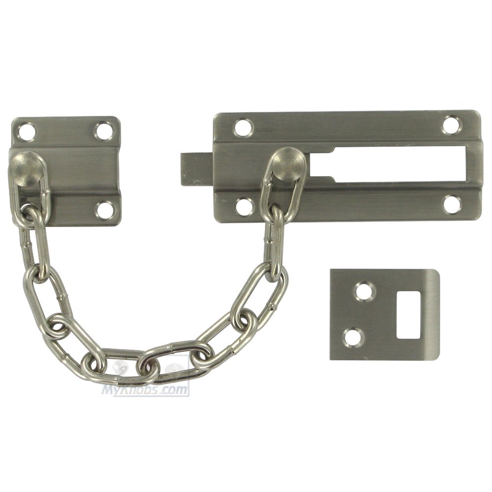 Deltana Solid Brass Security Chain/Doorbolt in Brushed Nickel